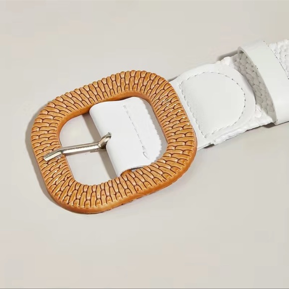 Bohemian Style’ White Straw Belt. NWT - Picture 6 of 9